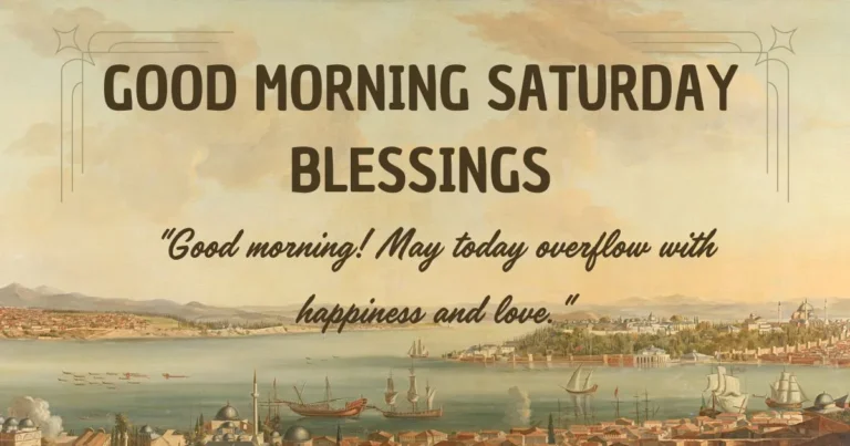 Good Morning Saturday Blessings