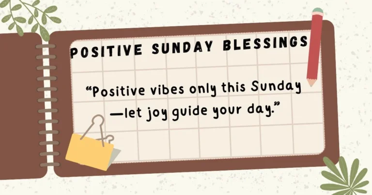 Positive Sunday Blessings